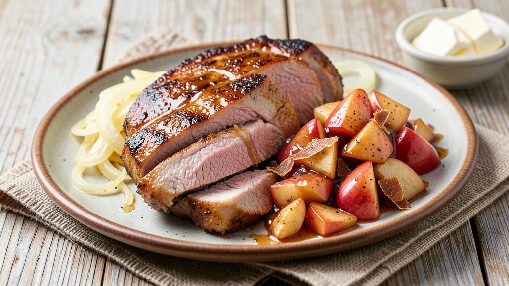 Apple Compote Pork Recipe: Crispy Skin and Sweet-Tart Glaze Fusion