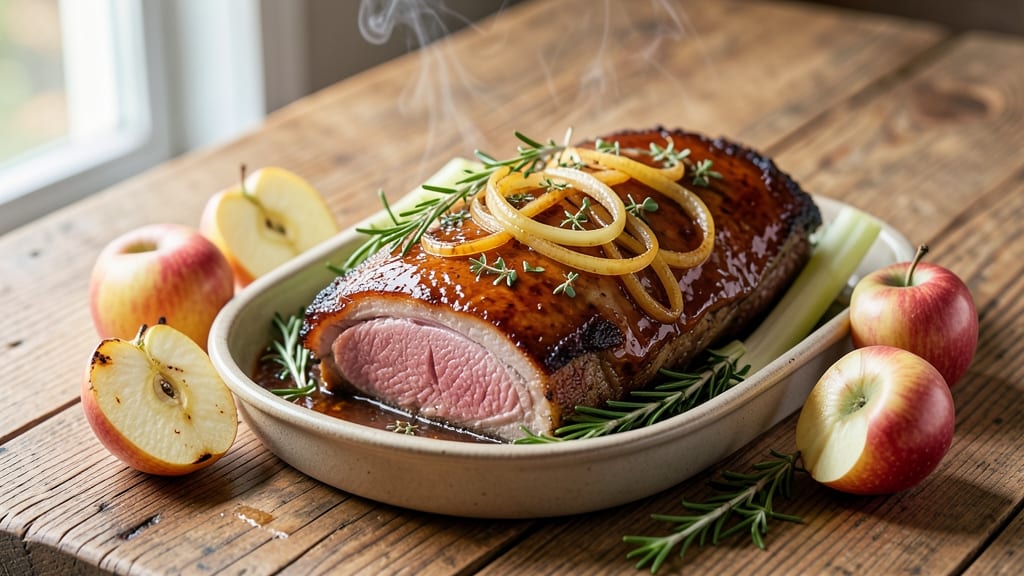 Sweet Apple Pork Roast Recipe: Slow-Braised Until Fork-Tender with Celery Crunch