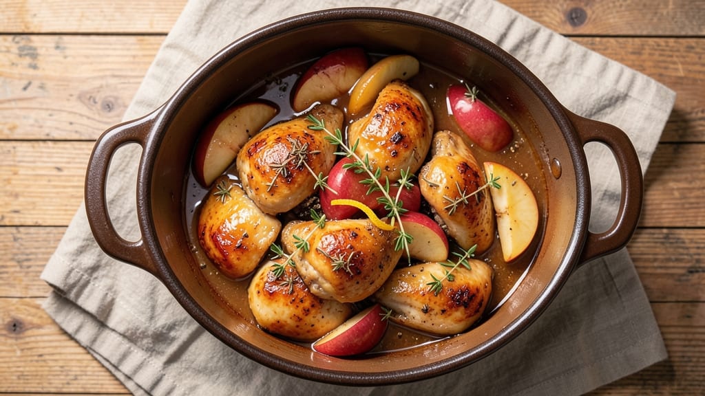 Apple Chicken Crock Pot Recipe: Slow-Braised Tender Meat with Caramelized Apple Cider Glaze