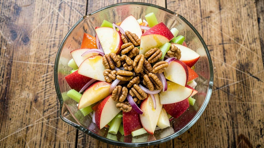 Crunchy Apple Salad Recipe: Celery-Caramelized Crunch With Tangy Dressing