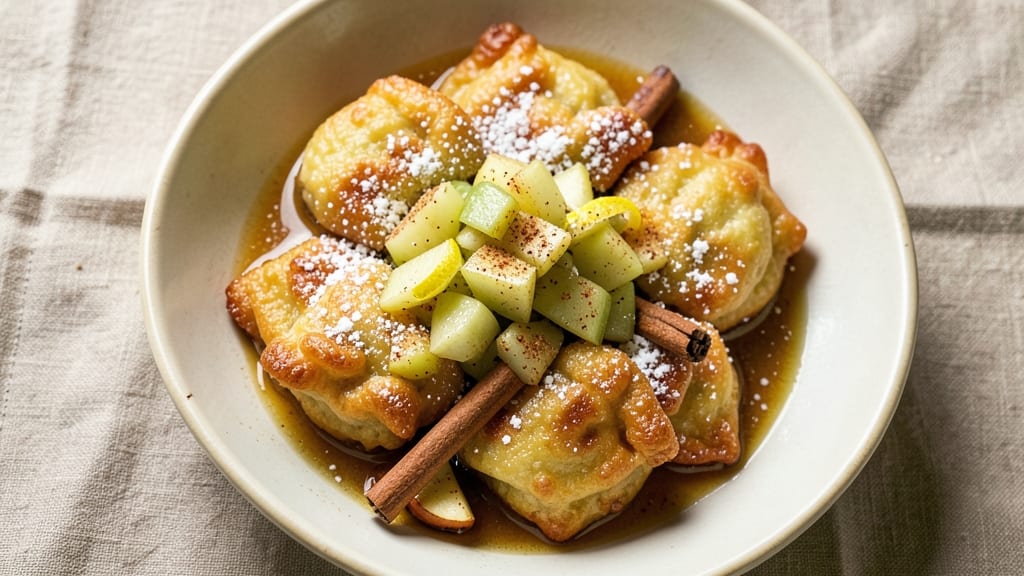 Fried Apple Dumplings Recipe: Crispy Celery-Topped Comfort in 30 Minutes
