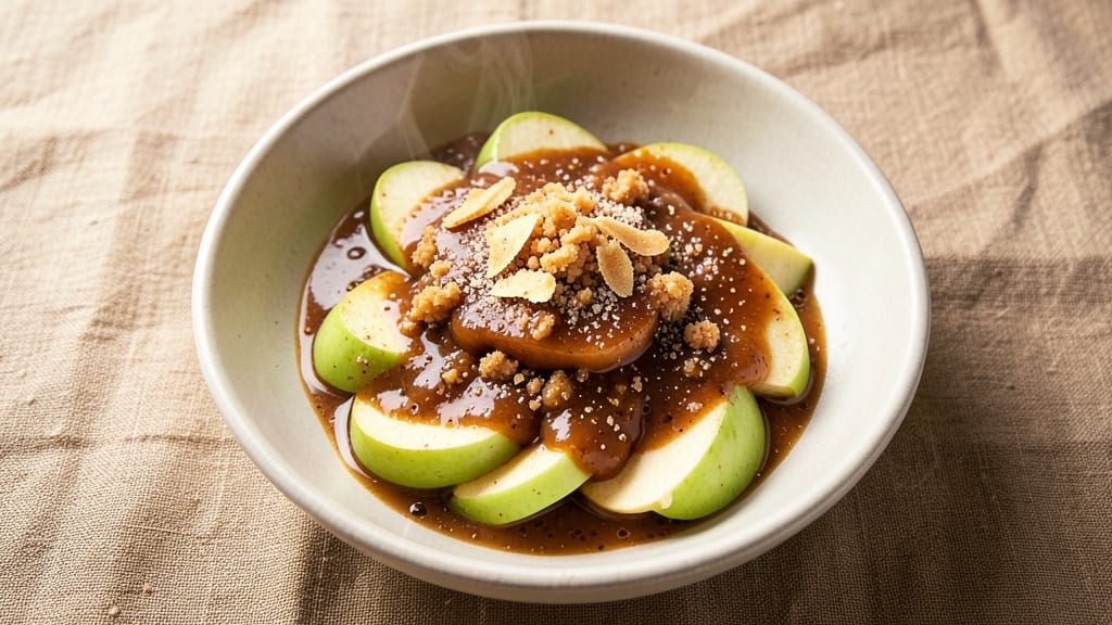 Apple Crumble Sauce Recipe: Warm Spice Streusel Hugs Tart Apple Filling